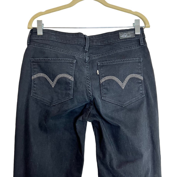 Levis Womens Jeans Size 31 Black Bold Curve Classic Boot Cut - Picture 1 of 6